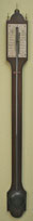 Stick barometer, silvered copper plate