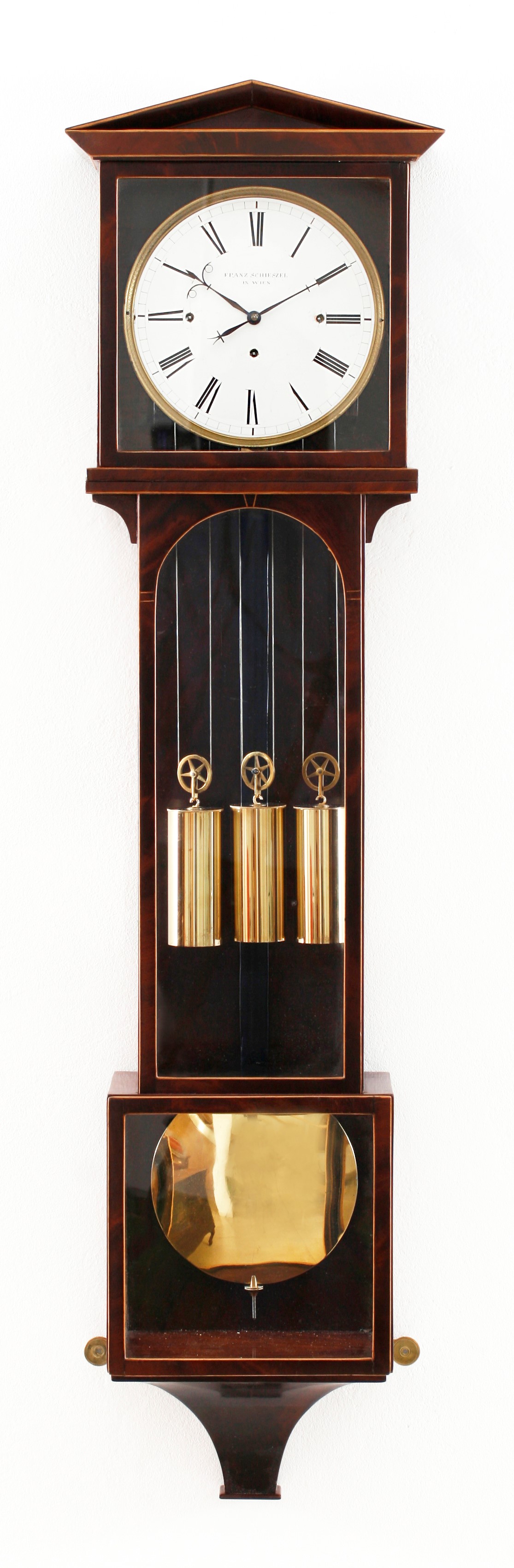 Laterndl clock by Franz Schieszel with 7 days duration, c. 1820. 
