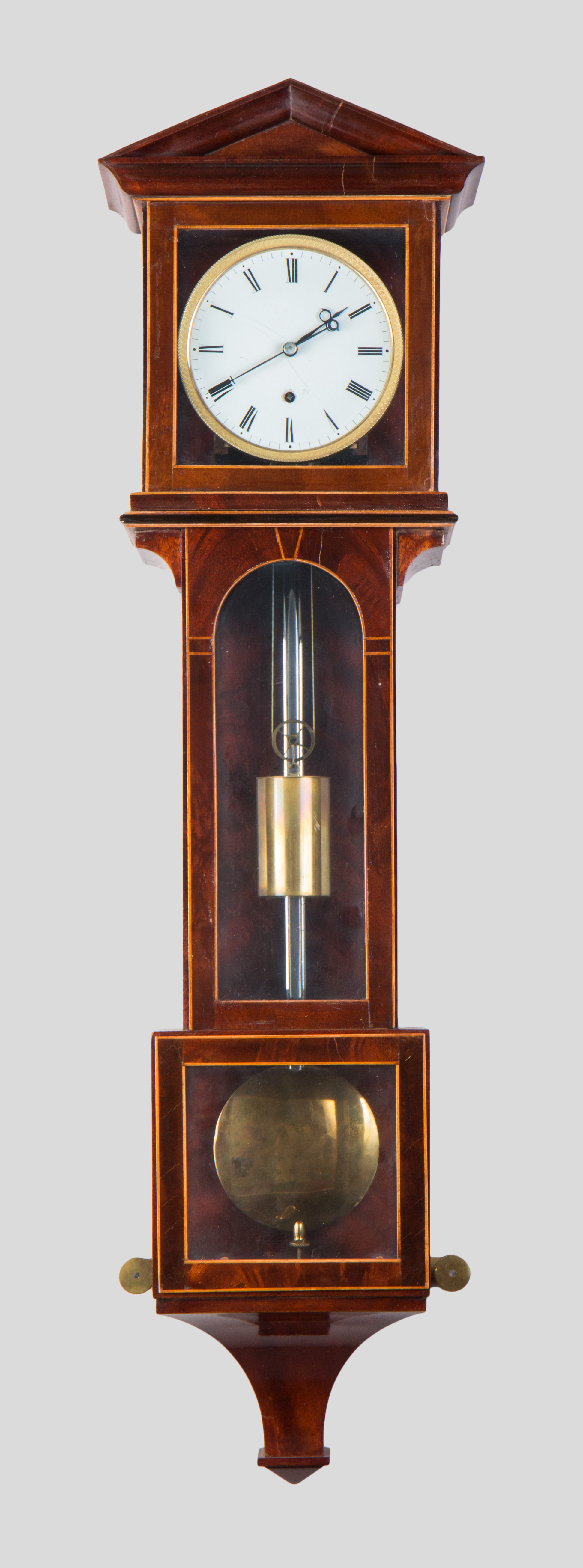 Small Laterndl clock with 14 days duration, c. 1830.