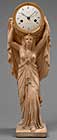 LOUIS BAUSSE PARIS, Terra-cotta Empire clock, c. 1805. Height: 50.5 cm.