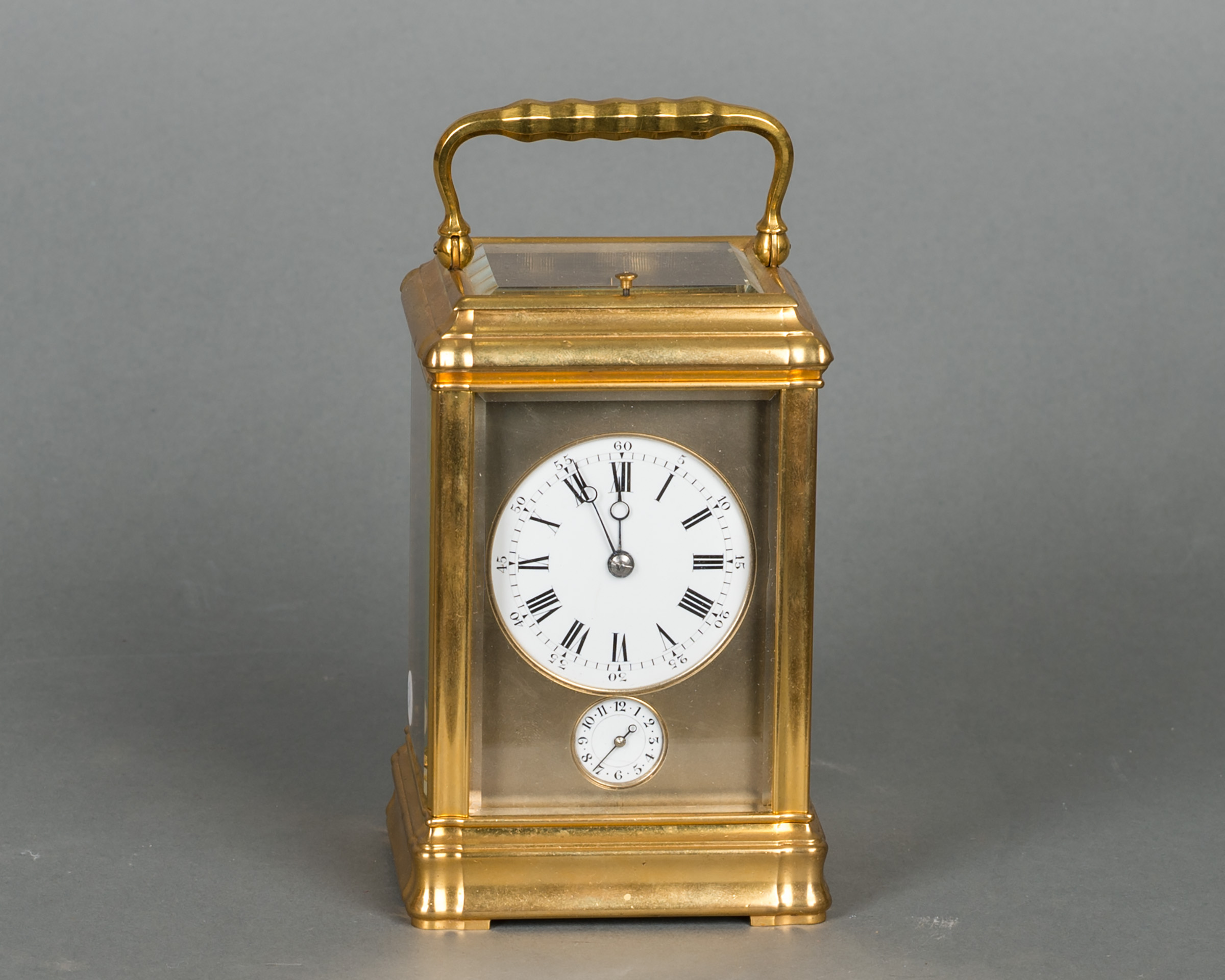 French Gilt Brass Quarter Repeating gorge  - case, circa 1880. 