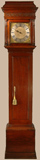 A very good, small, neat, mid 18C oak longcase clock with 10” square brass dial, 30 hour turned pillar “birdcage” movement and rare 1 1/4 seconds pendulum by John Godwin of Crudwell ( North Wiltshire ). 