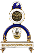 Gilt Bronze, Enamel and Marble Skeleton Clock with Revolutionary Calendar. Laurent à Paris. Paris, circa 1793-94