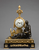 Charles Leroy à Paris
Case attributed to Jean-Joseph de Saint-Germain 
Important Chased Gilt and Patinated Bronze Mantel Clock 
Allegory of Study
 