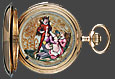 Gold Quarter Repeater with Erotic Automaton. Circa  1890. 