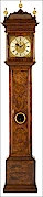 A particularly elegant and very original late 17th century walnut long case clock. 